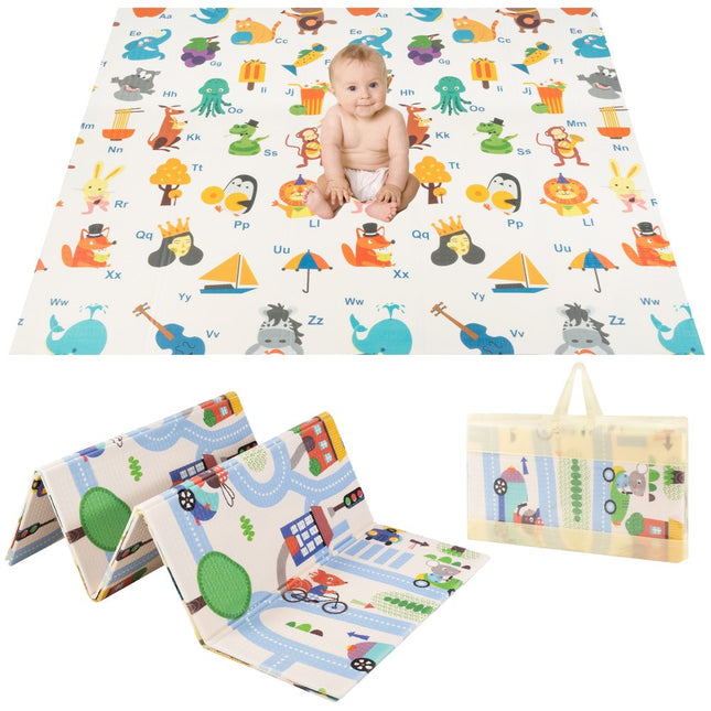Speelmat | Speelkleed Foam | Opvouwbaar | Dieren | Alfabet | Straten | 150 x 200 cm