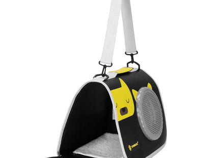 Reismand - Transporttas - Draagbaar - 10kg - Geel/Zwart - 24 x 40 x 24 cm