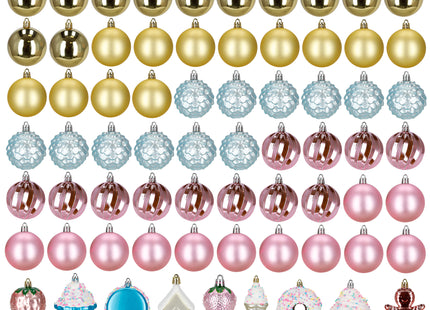 Kerstballen | 69 Stuks | Veelkleurig  | Ornamenten