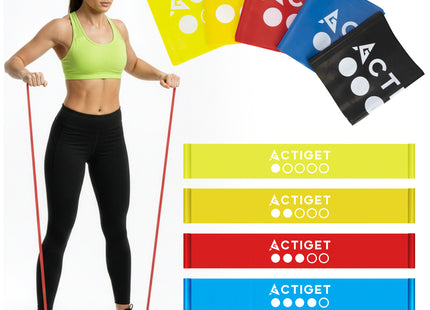 Weerstand Band Set | Weerstandselastieken | Weerstands Set | Fitness Elastiek | Multicolor | 5 Stuks | 1-15 KG