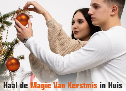 Kerstballen Glas | 8 Stuks | Glas | Ø 80 mm | Oranje