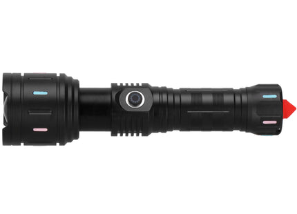 Zaklamp - Militair - Zoom - LED - Oplaadbaar - Zwart.