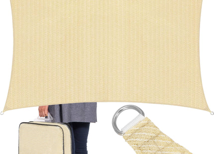 Schaduwdoek | Zonnezeil | Rechthoek | 4 x 3 m | 90% Schaduw | Beige