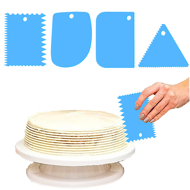 Spatelset - Taartdecoratie - Taartschraper - Glaceermes - Set van 4
