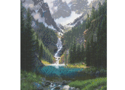 Diamond Painting - Volwassenen - Berg - Waterval - 40 x 30 cm