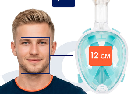 Snorkelmasker - Duikmasker - Duikbril - Camerahouder - Snorkel - Face Masker - L/XL - Transparant