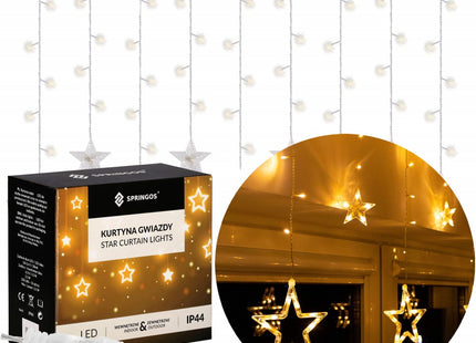 Sterrengordijn | 2 m | 138 LED | Warm Wit | Koppelbaar