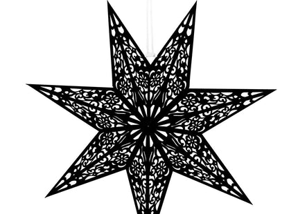 Kerst Ster | Papier | Opvouwbaar | 50 cm | Zwart/Wit