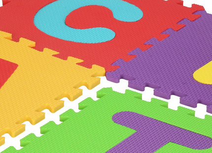 Speelmat | Speelmat Foam | Puzzelmat | 36 Stukken | Letters & Cijfers | 172 x 172 cm | Multicolor