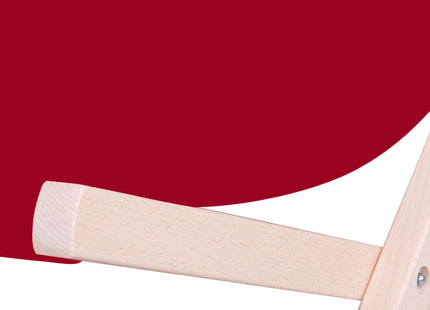 Strandstoel - Verstelbaar - Beukenhout - Hangemaakt - Bordeaux Rood
