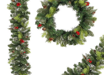 Guirlande - Kerstslinger Deluxe - 1 Meter - Groentinten