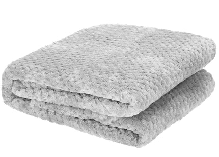 Plaid | Sprei | Deken | 150 x 200 cm | Pluche | Lichtgrijs