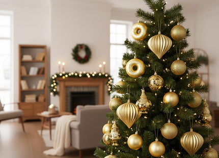 Kerstballen | 12 Stuks | 6 cm | Goud | Onbreekbaar