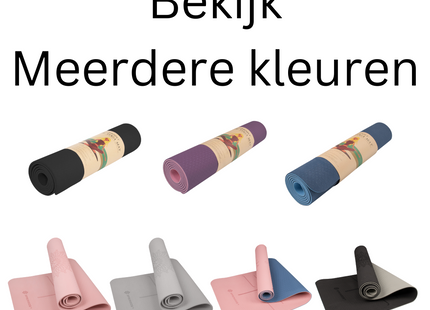 Yoga Mat | Extra Dik (6 mm) | Zwart/Grijs