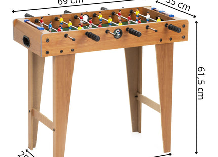 Voetbaltafel - Tafelvoetbal - Tafelvoetbalspel - 2 Ballen - Scoreteller - Hout - 69x61x35 cm -