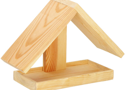 Vogelvoederhuisje - Vogelvoederplek - Vogelvoeding - Staand - Naturel - 12,5 x 31 x 21,5 cm