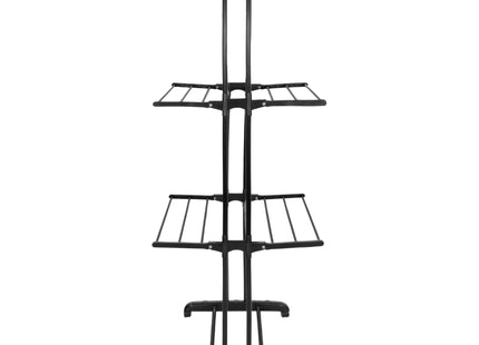 Wasrek - Droogtoren - Droogrek - 4 - Etages - Inklapbaar - Inclusief- Wielen - Draaibaar - 180x75,5x49 cm
