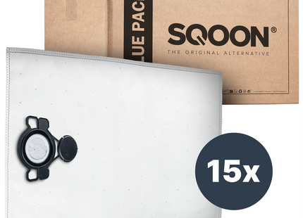 SQOON® Stofzuigerzakken PRO Geschikt voor Nilfisk Attix 33 / 44, VHS 40 / 42 & Makita VC4210 - 15 Stuks
