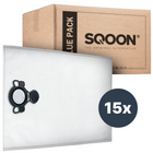 SQOON® Stofzuigerzakken PRO Geschikt voor Nilfisk Attix 33 / 44, VHS 40 / 42 & Makita VC4210 - 15 Stuks