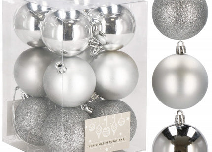 Kerstballen | 12 Stuks | 6 cm | Zilver