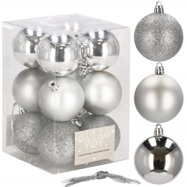 Kerstballen | 12 Stuks | 6 cm | Zilver