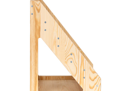 Boekenkast Kind - Hout - Linnen - 30 x 41,5 x 42,5 CM - 5 Etages - 30 Kg