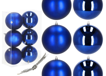 Kerstballen | 6 Stuks | 10 cm | Marineblauw