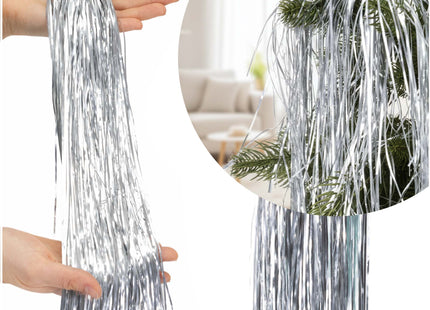 Engelenhaar - Kerstversiering - Kerstboom - Zilver  100 cm - 120 Stuks