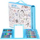 Tekendoos | Tekenkoffer Kinderen | 208 Delig | 40 x 35.5 x 5 cm | Blauw