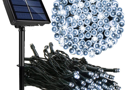 Kerstboomverlichting | met 200 LED Lampjes | 22 M | Koel Wit | Zonne-energie | Indoor | Outdoor