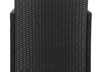 Tuinset - 6 Delig - Stoelen - Bank - Tafel - Rotan -  Zwart/Grijs