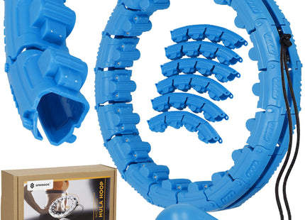 Hoelahoep - Hoepel - Fitness - Verstelbaar - Cardiotraining - Massage - Blauw