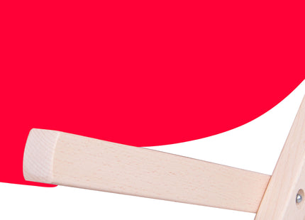 Strandstoel - Verstelbaar - Beukenhout - Hangemaakt - Rood