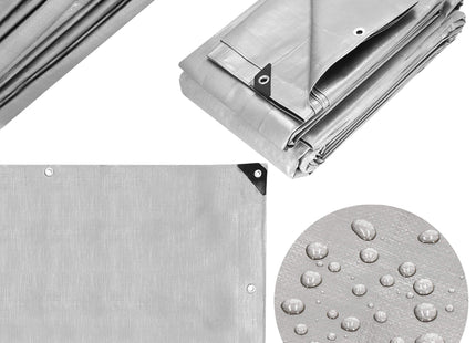 Afdekzeil | Dekzeil | Zeildoek | Waterdicht | PVC | 5 x 4 m | 130 g/m2 | Grijs