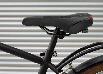 Fietszadel - Lamp - Geventileerd - Siliconen - Gel - Zwart - Licht
