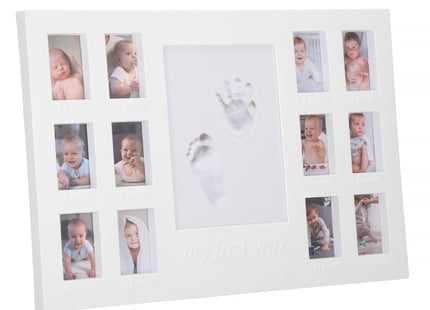 Fotolijst | Baby | Klei | Geschenkdoos | Fotolijst met Handafdruk | Fotolijst met Voetafdruk | Wit
