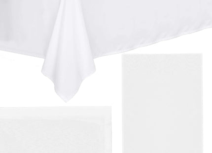 Tafelkleed -Kerst - Klassiek- Wit - Polyester - 220 x140 CM