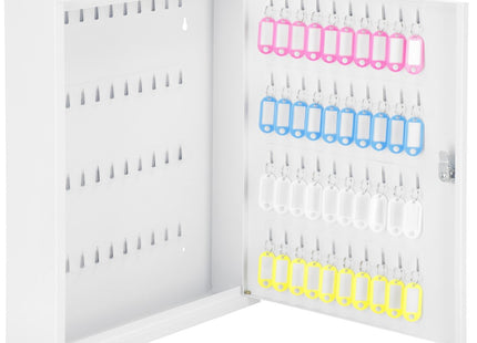 Sleutelkluis | Sleutelkast | Sleutelbox | 80 Haken | 45 x 38 x 8 cm | Wit
