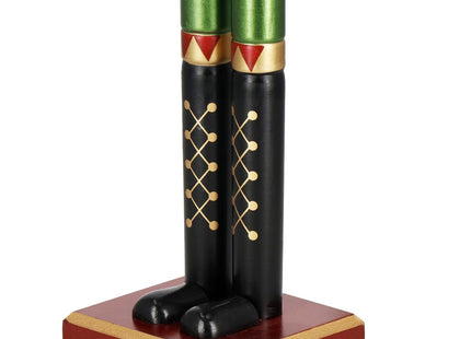 Notenkraker Kerst | Houten Soldaat | Kerstversiering | Groen/Rood | 90 cm