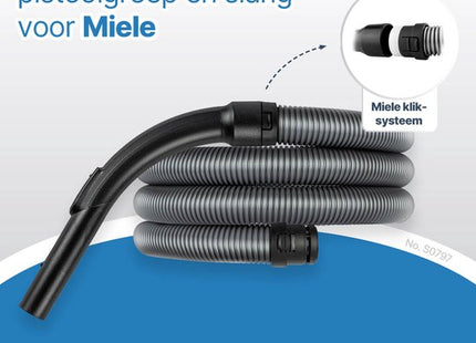 Stofzuigerslang - Miele Blizzard CX1 series, S2 Series - Compleet - Pistoolgreep - 1,85 meter