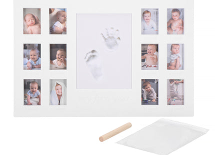 Fotolijst | Baby | Klei | Geschenkdoos | Fotolijst met Handafdruk | Fotolijst met Voetafdruk | Wit