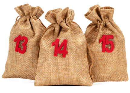 Adventskalender | 24 lades | Stof | Zakjes