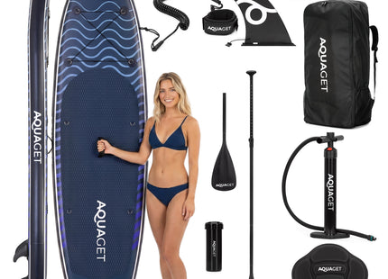 SUP Board - Opblaasbaar Paddle Board - Met Tas - Met Zitje -Inclusief Accessoires - Complete Set - Max. 180KG - 320x84cm - Meerkleurig