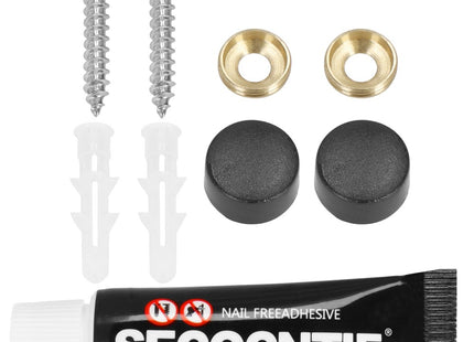 Doucherek | Badkamer Plank | Doucheplank | RVS | 40 cm | Zwart