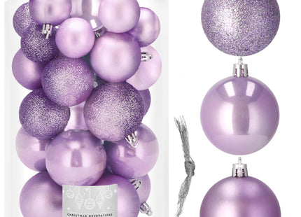Kerstballen | 30 Stuks | 6 cm | Paars