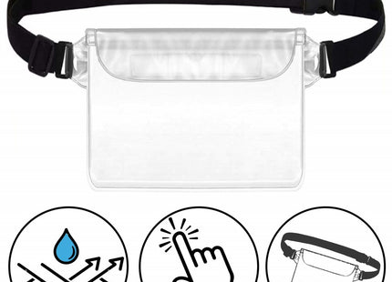 Drybag | Waterdichte Tas | Heuptas | 18 x 22 cm | Transparant
