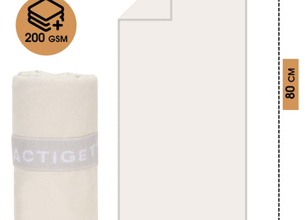 Strandlaken | Badlaken | Sneldrogend | Strandhanddoek | Microvezel | 80 x 40 cm | Beige