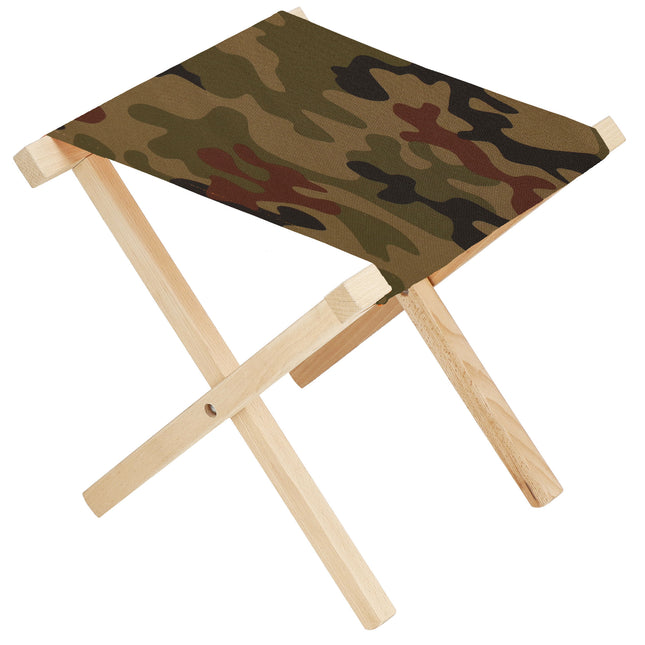 Campingkruk - Kampeerkruk - Viskruk - Voetensteun - Opvouwbaar - Camouflage
