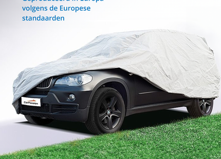 CarPassion Perfect Autohoes - Beschermhoes - Waterdicht &amp; Vorstbestendig - Maat L - Grijs - 450 x 137 x 150 cm