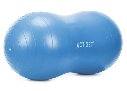 Fitnessballen - Peanut Bal - Yoga Bal - Pilates - Zwangerschap - Met Pomp - PVC - Blauw - 150 Kg - 22 Cm